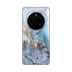 Silikonska futrola print za Huawei Honor Magic 7 Pro Blue Gold Marble.