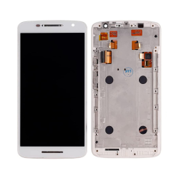 LCD Displej / ekran za Motorola Moto X Play+touch screen+frame beli.