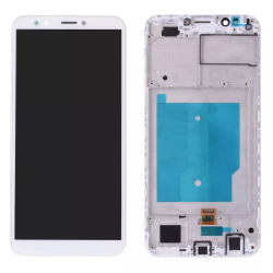 LCD Displej / ekran za Huawei Y7 Prime 2018+touch screen beli+frame.
