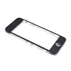 Staklo touchscreen-a za Iphone 5S sa frejmom + OCA sticker black (MS).