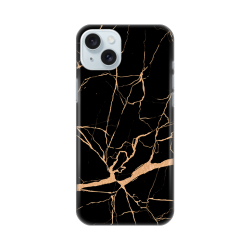 Silikonska futrola print za iPhone 15 Plus All Black.