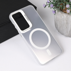 Futrola Magsafe providna za Samsung S931 Galaxy S25 5G srebrna.