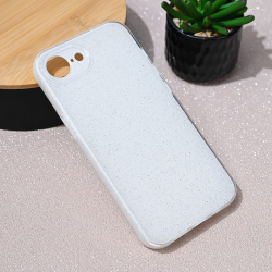 Futrola Sparkle Dust za iPhone 16e bela.