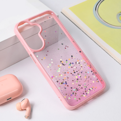 Futrola Frame Glitter za Samsung A266 Galaxy A26 5G roze.