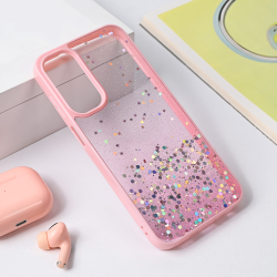 Futrola Frame Glitter za Samsung A256B Galaxy A25 roze.