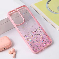 Futrola Frame Glitter za Samsung A366 Galaxy A36 5G roze.