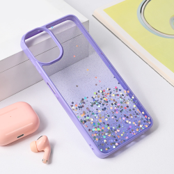 Futrola Frame Glitter za Samsung A065F Galaxy A06 ljubicasta.