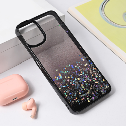 Futrola Frame Glitter za Samsung A065F Galaxy A06 crna.
