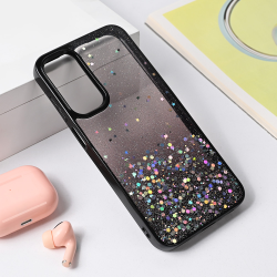 Futrola Frame Glitter za Samsung A256B Galaxy A25 crna.