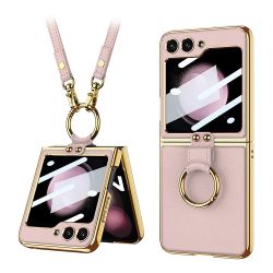 Futrola GOLD EDGE za Samsung F741B Galaxy Z Flip 6 5G roze (GKK case) (MS).