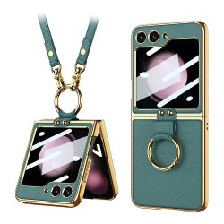 Futrola GOLD EDGE za Samsung F741B Galaxy Z Flip 6 5G zelena (GKK case) (MS).