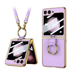 Futrola GOLD EDGE za Samsung F741B Galaxy Z Flip 6 5G ljubicasta (GKK case) (MS).