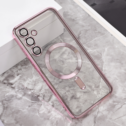 Futrola Magsafe Lux za Samsung A556 Galaxy A55 5G roze.