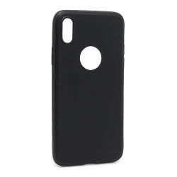 Futrola ultra tanki KOLOR za Iphone XS crna (MS).