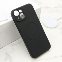 Futrola VELVET TOUCH MagSafe za iPhone 15 crna (MS).