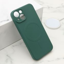Futrola VELVET TOUCH MagSafe za iPhone 15 tamno zelena (MS).