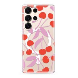 Futrola silikonska print MagSafe za Samsung S938 Galaxy S25 Ultra 5G cherry (MS).