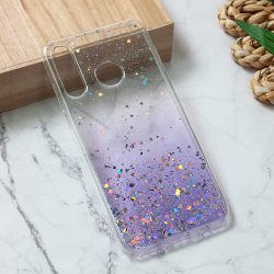 Silikonska futrola Glitter za Huawei P30 Lite ljubicasta.