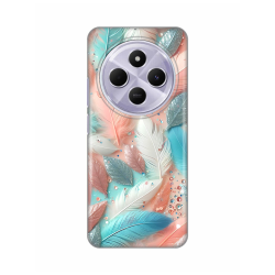 Silikonska futrola print za Xiaomi Redmi 14C/Redmi A4 Pastel Feathers.