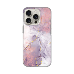 Silikonska futrola print za iPhone 16 Pro Pink Marble.