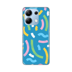 Silikonska futrola print za Xiaomi Redmi Note 13 4G (EU) Happy Lines blue.