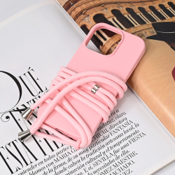 Futrola Crossbody za iPhone 16 Pro roze.