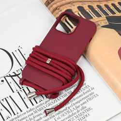 Futrola Crossbody za iPhone 13 Pro bordo.