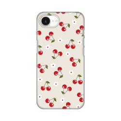 Silikonska futrola print za iPhone 16e Cherry and Flowers.