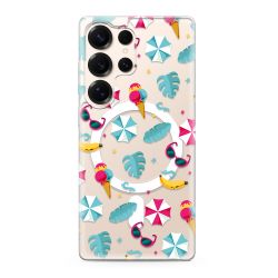 Futrola silikonska print MagSafe za Samsung S938 Galaxy S25 Ultra 5G beach (MS).