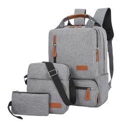 Ranac za laptop BP-07 set 3u1 (ranac i dve torbice) sivi (MS).