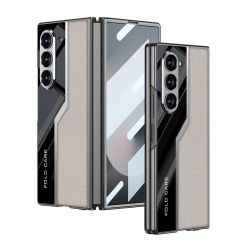 Futrola LEATHER STYLE za Samsung Galaxy Z Fold 6 5G zlatna (GKK case) (MS).