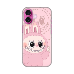 Silikonska futrola print za iPhone 16 6.1 La Bubu Pink.