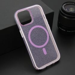Futrola CRYSTAL MagSafe za iPhone 15 ljubicasta (MS).