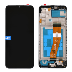 LCD Displej / ekran za Samsung A025/Galaxy A02s (GH81-20181A) (163mm) + touchscreen + frame Black FULL ORG-SP.