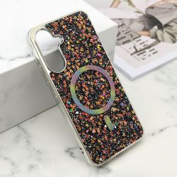Futrole GLAM GLOW MagSafe za Samsung A566 Galaxy A56 5G crna (MS).