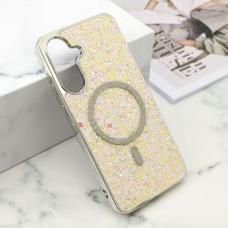 Futrole GLAM GLOW MagSafe za Samsung A566 Galaxy A56 5G siva (MS).
