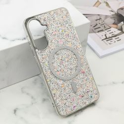Futrole GLAM GLOW MagSafe za Samsung A366 Galaxy A36 5G srebrna (MS).