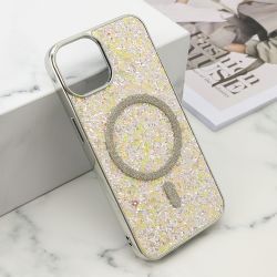 Futrole GLAM GLOW MagSafe za iPhone 13 (6.1) siva (MS).