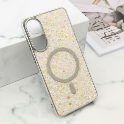 Futrole GLAM GLOW MagSafe za Samsung S937 Galaxy S25 Edge 5G srebrna (MS).