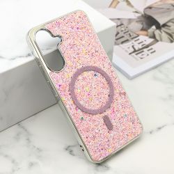 Futrole GLAM GLOW MagSafe za Samsung A566 Galaxy A56 5G roze (MS).