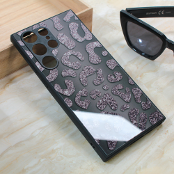 Futrola Shiny glass za Samsung Galaxy S23 Ultra crna.