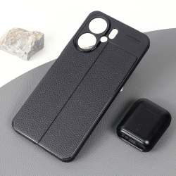 Futrola Leather za Xiaomi Redmi 13C crna.