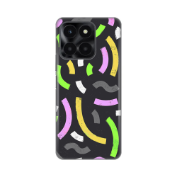 Silikonska futrola print za Huawei Honor X6a Happy Lines gray.