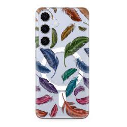 Futrola silikonska print MagSafe za Samsung S921 Galaxy S24 5G feather (MS).
