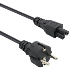 kabl napajanja za laptop 1.5m crni (detelina) (MS).