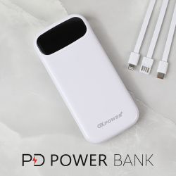 Power Bank baterija prenosiva baterija Oxpower PDC11 10000mAh bela.