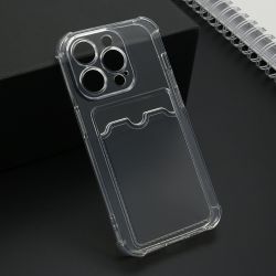 Futrola Transparent CARD POCKET za iPhone 15 Pro (6.1) providna (MS).