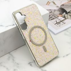 Futrola GLAM GLOW MagSafe za Samsung A556 Galaxy A55 5G zlatna (MS).
