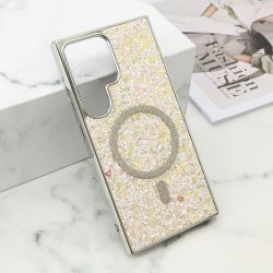 Futrola GLAM GLOW MagSafe za Samsung S928 Galaxy S24 Ultra 5G zlatna (MS).