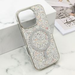 Futrola GLAM GLOW MagSafe za iPhone 16 Pro (6.3) srebrna (MS).